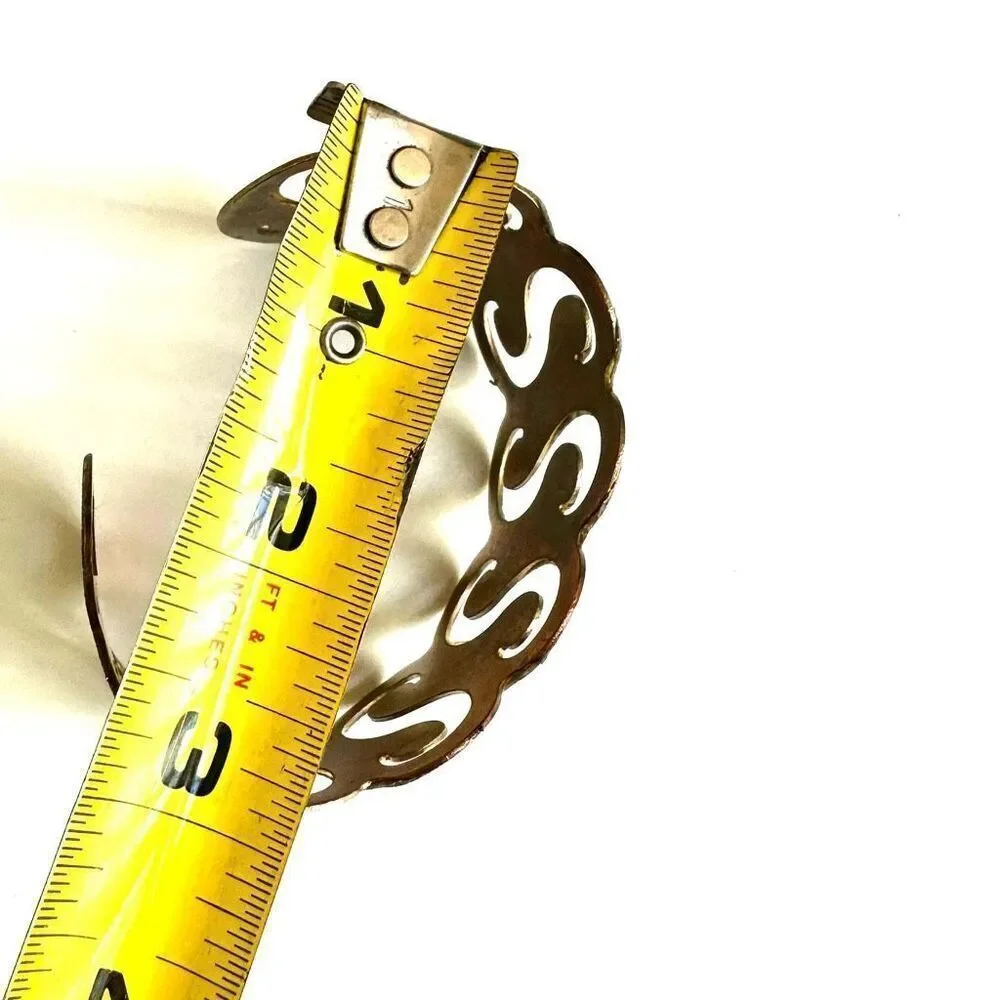 Silver gold wide cuff bracelet silver gold